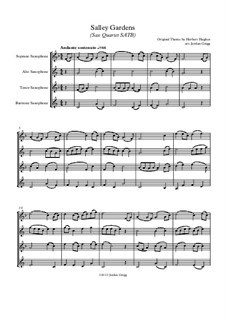 Salley Gardens: For sax quartet SATB by Herbert Hughes