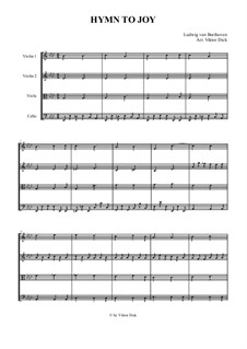 Ode to Joy: versão para quarteto de cordas by Ludwig van Beethoven