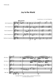 Joy to the World: For sax quintet by Lowell Mason