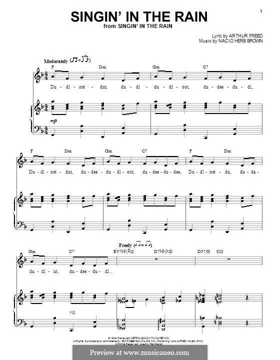 Singin' in the Rain (Gene Kelly): Para vocais e piano by Nacio Herb Brown