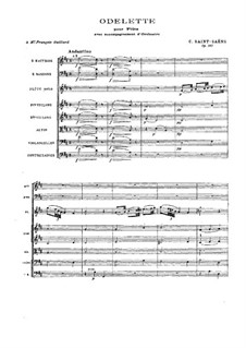 Odelette, Op.162: Partitura completa by Camille Saint-Saëns