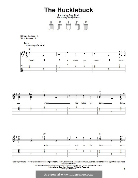 The Hucklebuck: Para guitarra com guia by Andy Gibson