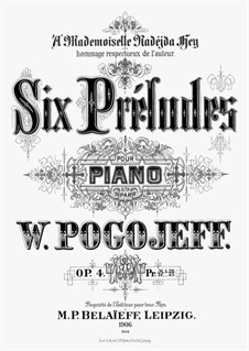 Six Preludes, Op.4: Six Preludes by Wladimir Pogojeff