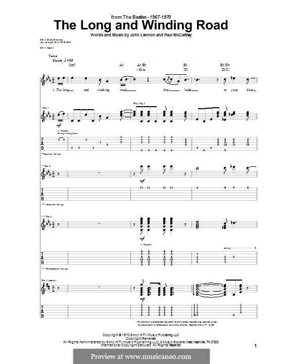 The Long and Winding Road (The Beatles): Para guitarra com guia by John Lennon, Paul McCartney