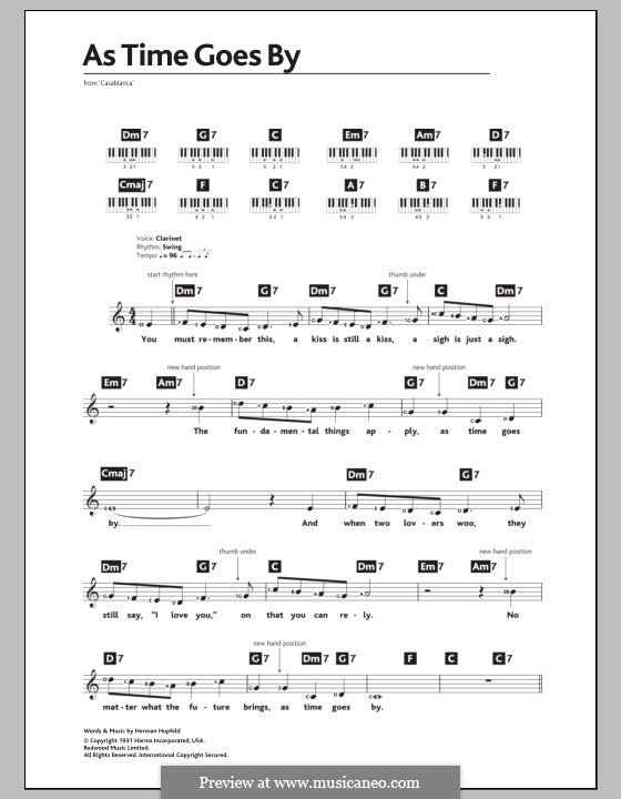 As Time Goes By: para teclado by Herman Hupfeld
