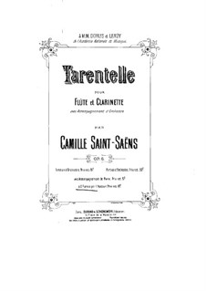 Tarantella in A Minor, Op.6: dois pianos de quatro mãos by Camille Saint-Saëns