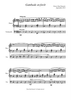 Leap in forest for piano and cello: Leap in forest for piano and cello by Pierre-Paul Daneels