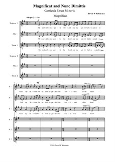 Magnificat and Nunc Dimittis for six part mixed choir: Magnificat and Nunc Dimittis for six part mixed choir by David W Solomons