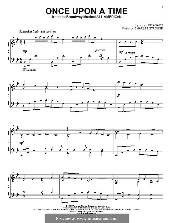 Once Upon a Time por C. Strouse - Partituras on músicaNeo
