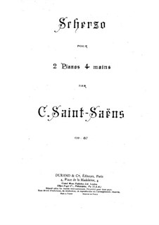 Scherzo, Op.87: dois pianos de quatro mãos by Camille Saint-Saëns