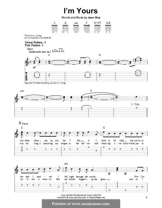 I'm Yours: Para guitarra com guia by Jason Mraz