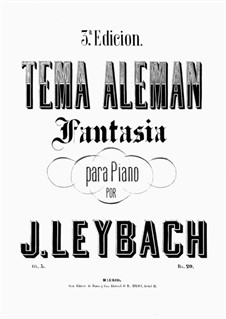 Fantasia on Allemande, Op.5: para um único musico (Editado por H. Bulow) by Joseph Leybach