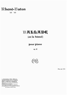 Ballada (en la bémol), Op.22: Ballada (en la bémol) by Emmanuel Rhené-Baton