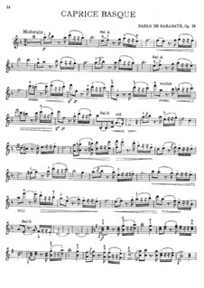 Caprice Basque, Op.24: Parte de solo by Pablo de Sarasate