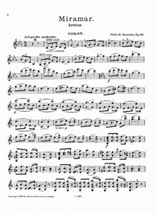 Zortzico Miramar, Op.42: Parte de solo by Pablo de Sarasate