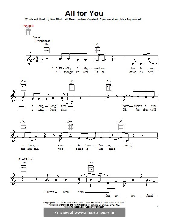 All for You (Sister Hazel) por A. Copeland, J. Beres, K. Block, M