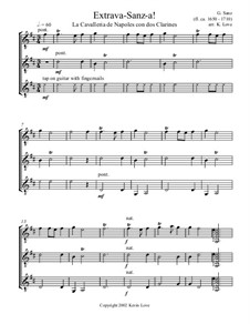 Extrava-Sanz-a!: For guitar trio - score and parts by Gaspar Sanz