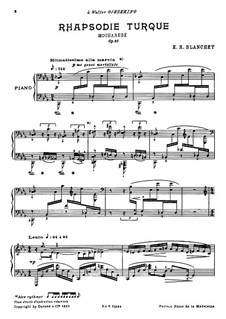 Rhapsodie Turque, Op.45: Rhapsodie Turque by Emile Blanchet