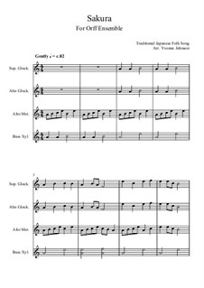 Sakura (Cherry Blossom): For orff ensemble by folklore