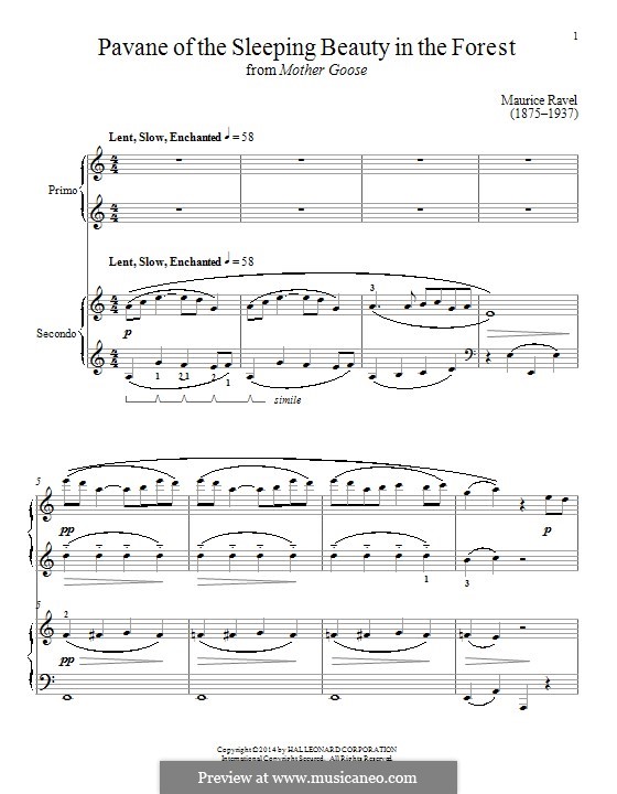 Pavane pour une infante défunte (Pavane for a Dead Princess), M.19: Para Piano by Maurice Ravel