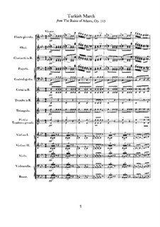 Turkish March: partitura completa by Ludwig van Beethoven