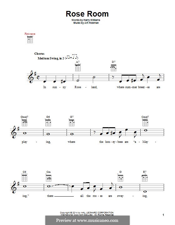 Rose Room: para ukulele by Art Hickman