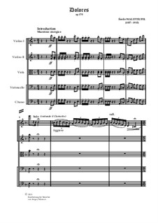 Dolores-Waltzer, Op.170: para orquetra de cordas by Émile Waldteufel