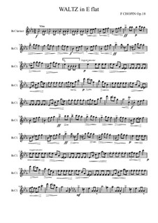 Grand Brilliant Waltz in E Flat Major, Op.18: para clarinete by Frédéric Chopin