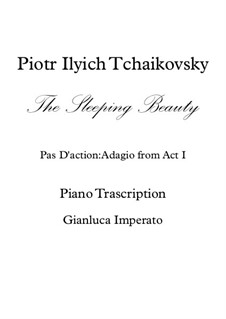 Fragments: Pas D'action, for piano by Pyotr Tchaikovsky