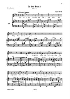 Five Poems, Op.19: No.3 In der Ferne (At the Distance) by Johannes Brahms