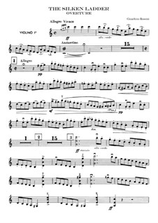 La Scala di Seta (The Silken Ladder): Abertura - violino parte I by Gioacchino Rossini