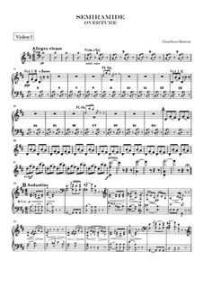 Semiramide: Abertura - violino parte I by Gioacchino Rossini