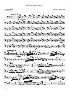 Semiramide: abertura - violoncelo parte by Gioacchino Rossini
