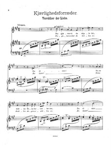 Eight Songs, Op.1: No.4 Kjærlighedsforræder by Gerhard Schjelderup