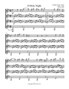 Instrumental version: For guitar quartet  - score and parts by Adolphe Adam