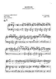 Esther, HWV 50b: Alleluja by Georg Friedrich Händel