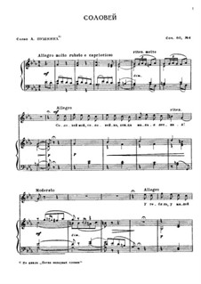 Twelve Romances, TH 106 Op.60: No.4 The Nightingale by Pyotr Tchaikovsky