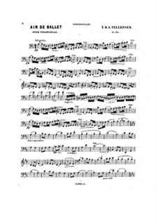 Air de ballet, Op.35: parte violoncelo by Thomas Tellefsen