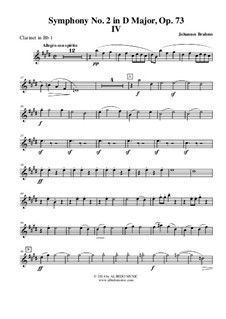 Movement IV: Clarinete em Bb 1 (parte transposta) by Johannes Brahms