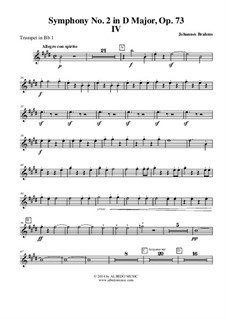 Movement IV: Trompete em Bb 1 (parte transposta) by Johannes Brahms