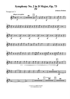 Movement IV: Trumpete em C 1 (parte transposta) by Johannes Brahms