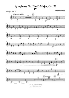 Movement IV: Trompete em C2 (parte transposta) by Johannes Brahms