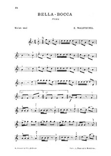 Bella, Op.113: For violin (or mandolin) by Émile Waldteufel