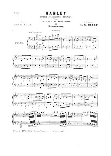 Hamlet: La fête du printemps. No.3 Pantomime, for Piano Four Hands by Ambroise Thomas