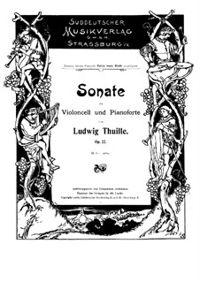 Sonata for Cello and Piano, Op.22: parte Solo by Ludwig Thuille