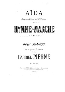 Hymn, March and Dance: para dois pianos de quatro mãos - piano parte I by Giuseppe Verdi