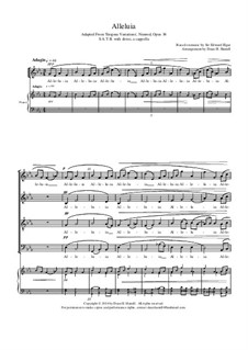 Variation No.9 'Nimrod': Alleluia. Adapted for choir and piano by Edward Elgar