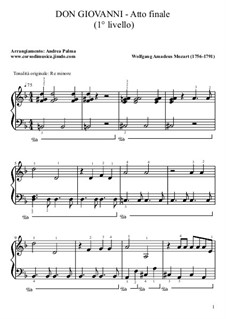 Fragments: Final act. Version for piano by Wolfgang Amadeus Mozart