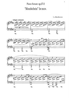 Movement I: para um único musico (Editado por H. Bulow) by Ludwig van Beethoven