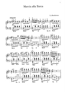 Turkish March: Para Piano by Ludwig van Beethoven